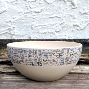 FRIENDS TV Show Large Bowl Popcorn For Mixing Serving Popcorn Rare Melamine